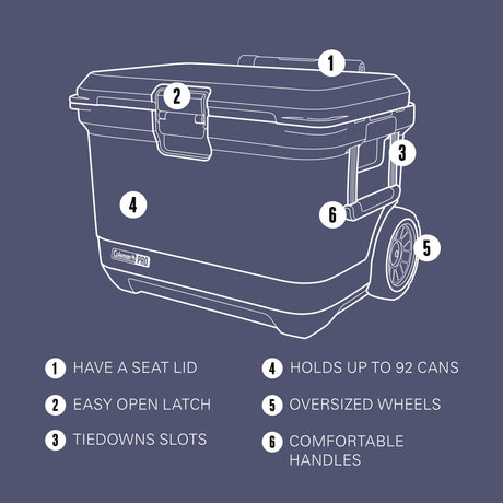 52L Pro Wheeled Hard Cooler - Image 0
