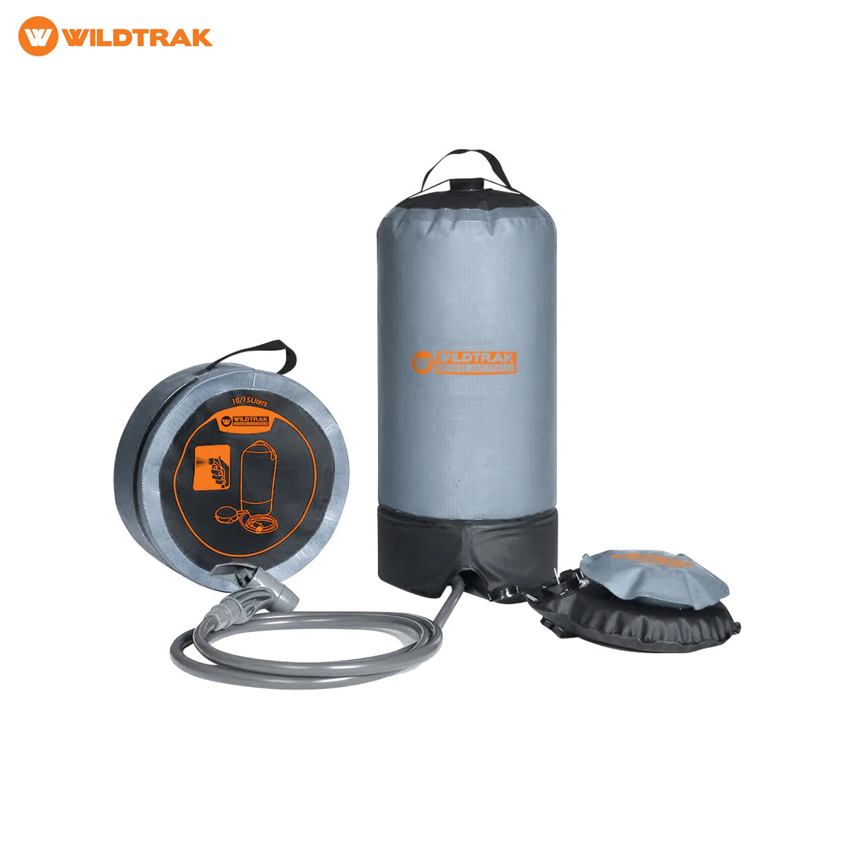 undefined Wildtrak 15L Portable Shower with Foot Pump and Storage Bag undefined - Image 1