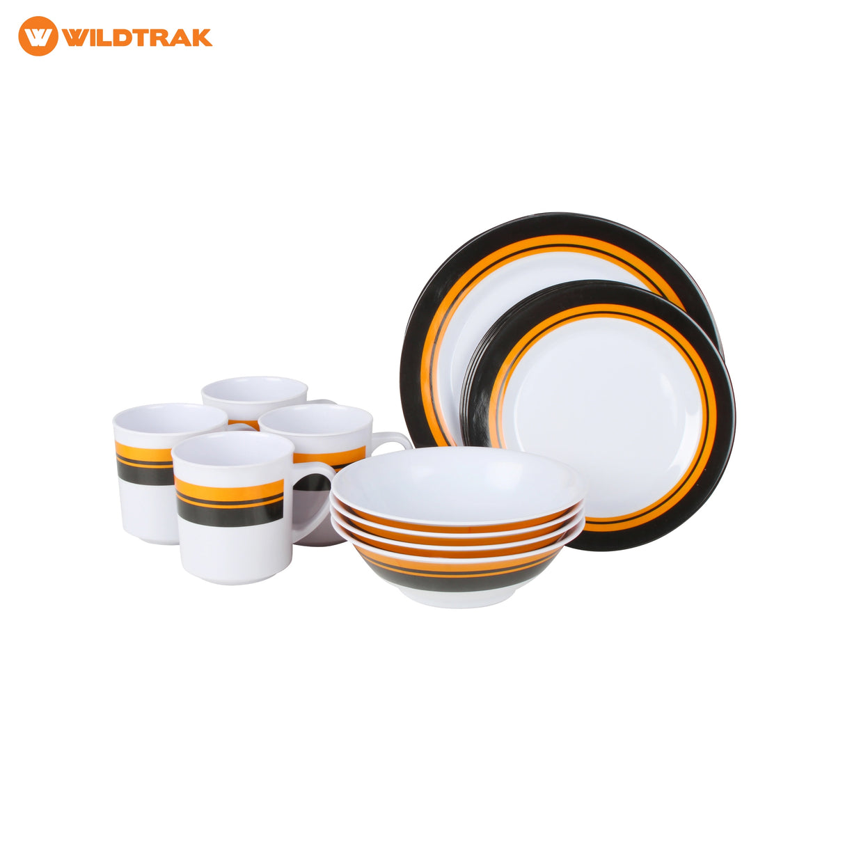 undefined Wildtrak Melamine Camping Dinner Set 16 Piece undefined - Image 1