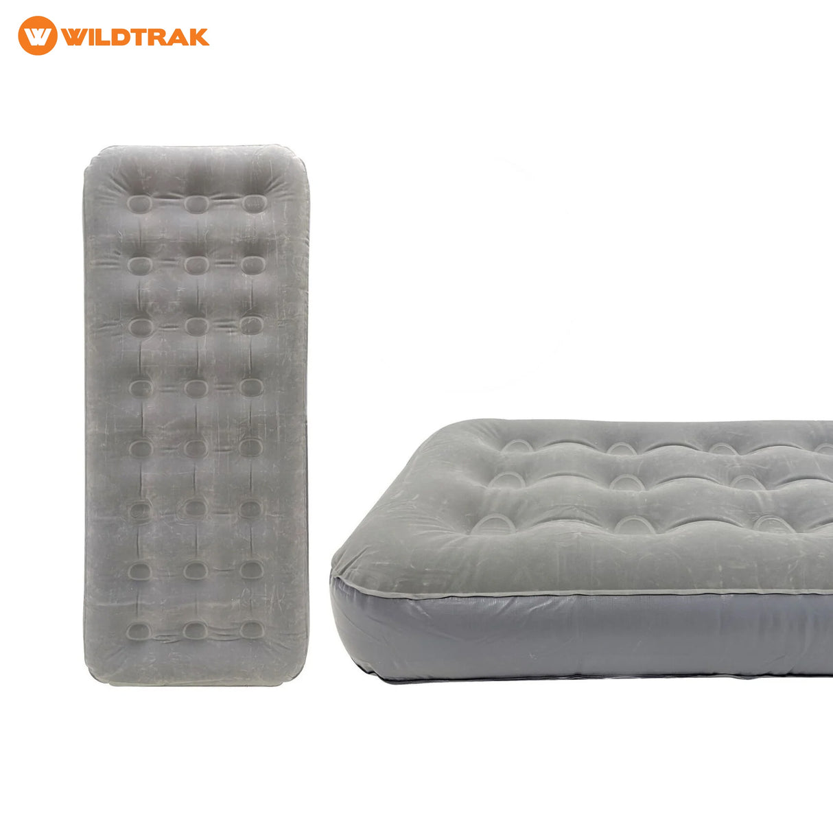 WILDTRAK Wildtrak Single Coil Beam Flocked Airbed Gray - Image 2