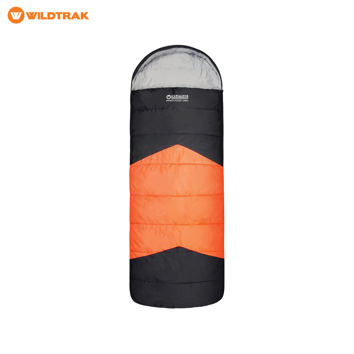 WILDTRAK Wildtrak Bremer Hooded Jumbo Sleeping Bag 0-5°C (230 x 90cm) Orange - Image 1