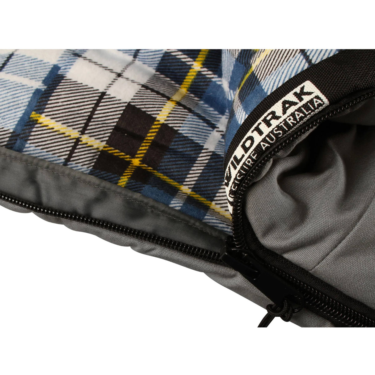 WILDTRAK Wildtrak Frankland Hooded Double Sleeping Bag -2 to -7°C (120 x 230cm) Grey - Image 4