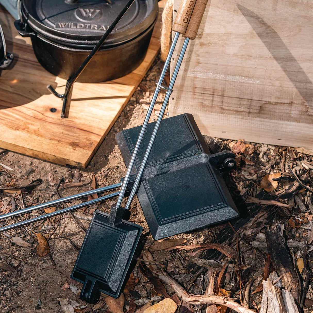 undefined Wildtrak Jaffle Iron Double 39cm Handle undefined - Image 2