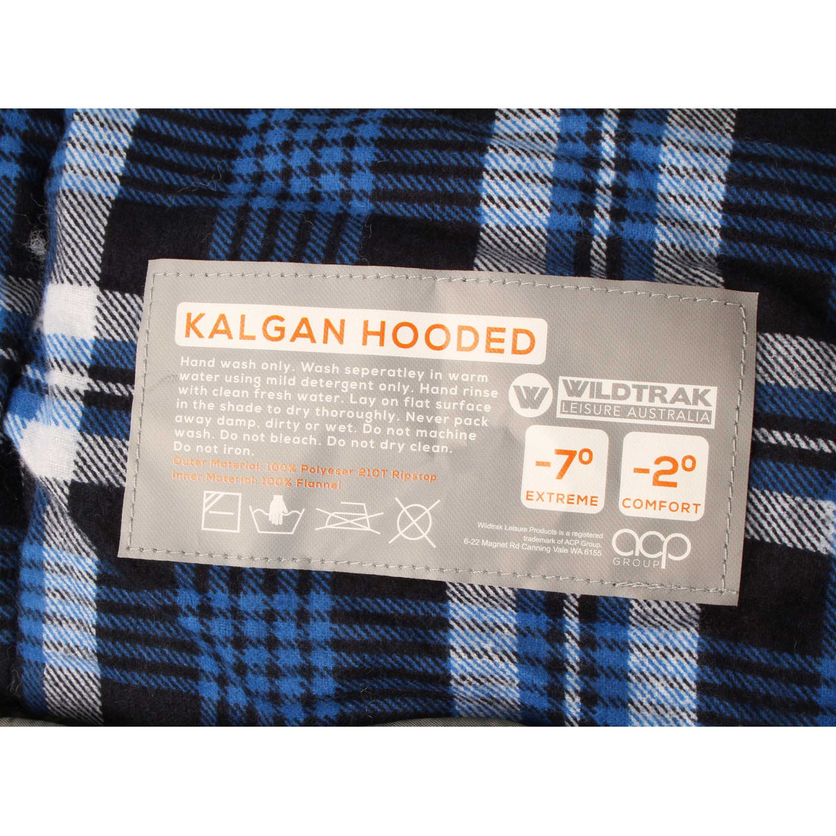 undefined Wildtrak Kalgan Hooded Sleeping Bag -2 to -7°C (220 x 80cm) undefined - Image 6