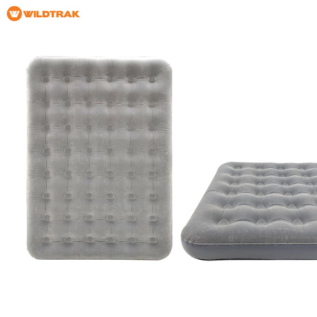 WILDTRAK Wildtrak Queen Coil Beam Flocked Airbed Gray - Image 2