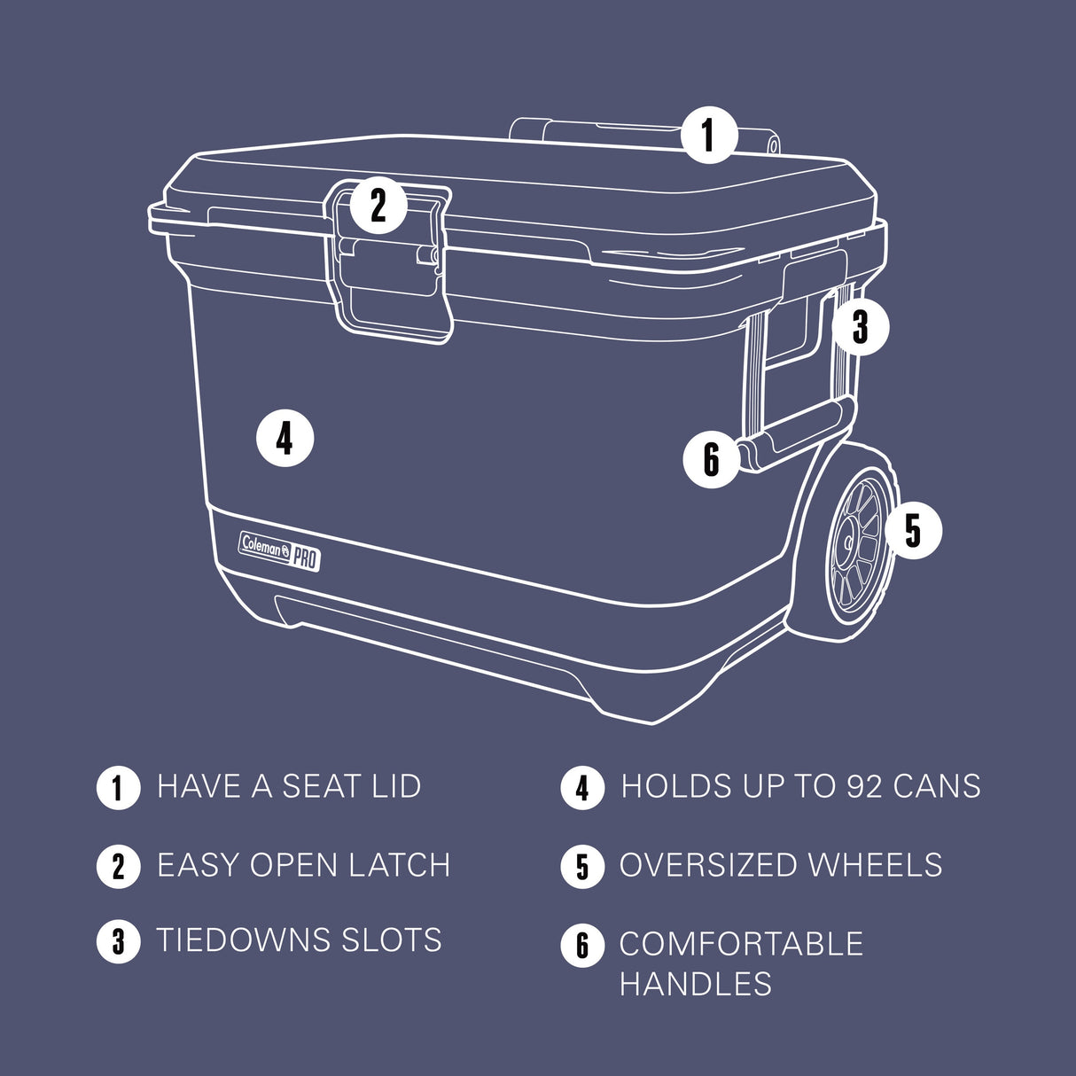 52L Pro Wheeled Hard Cooler - Image 0