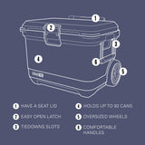 52L Pro Wheeled Hard Cooler - Image 0