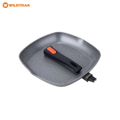 undefined Wildtrak Compact Grill Pan 28cm Non Stick Detach Handle undefined - Image 2