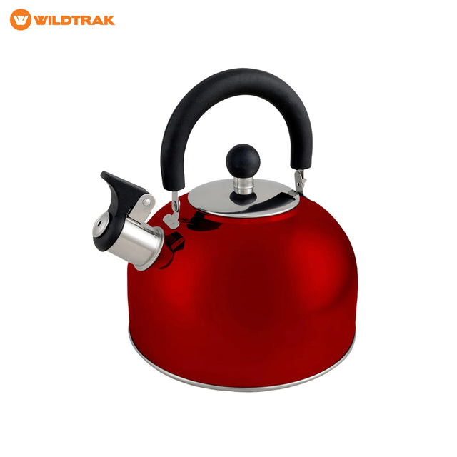 undefined Wildtrak Whistling Kettle 2.5L Stainless Steel Red undefined - Image 1