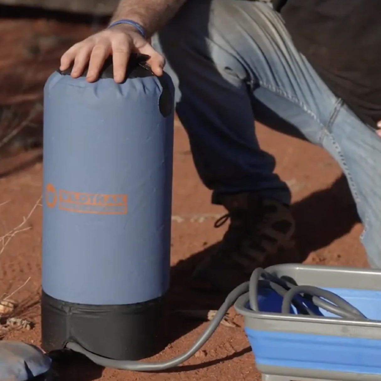 undefined Wildtrak 15L Portable Shower with Foot Pump and Storage Bag undefined - Image 2