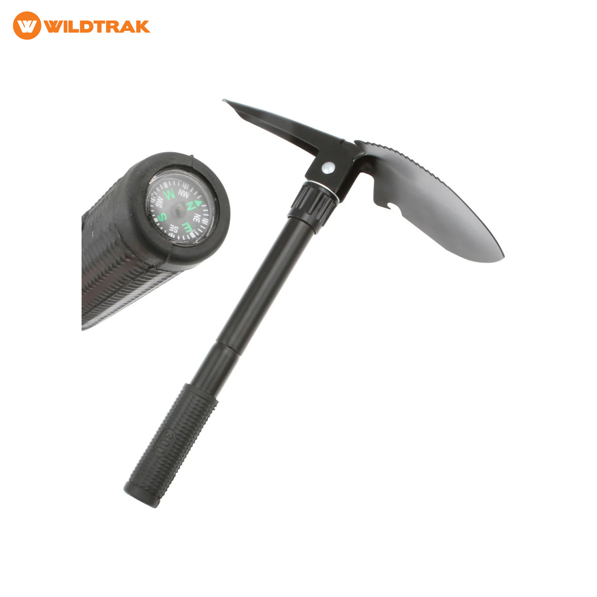 undefined Wildtrak Multipurpose Camp Tool Shovel Pick Compass undefined - Image 1