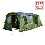 COLEMAN Weathermaster 4XL Air Tent With Free 2.4m Lighted Gazebo and Ground Sheet (Save $549.98!) Green - Image 1