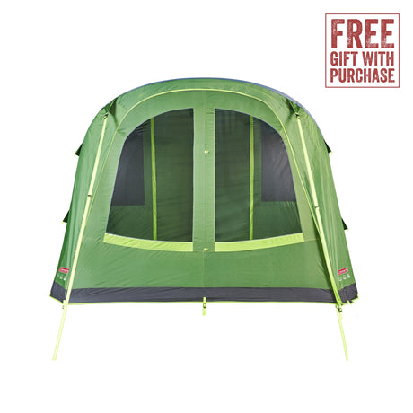 COLEMAN Weathermaster 4XL Air Tent With Free 2.4m Lighted Gazebo and Ground Sheet (Save $549.98!) Green - Image 2