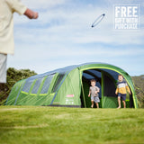 COLEMAN Weathermaster 8XL Air Tent With Free 2.4m Lighted Gazebo and Ground Sheet (Save $619.98!) Green - Image 9