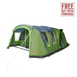 COLEMAN Weathermaster 6XL Air Tent With Free 2.4m Lighted Gazebo and Ground Sheet (Save $599.98!) Green - Image 1