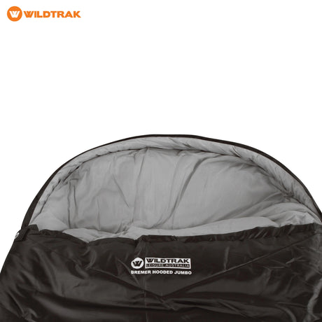 WILDTRAK Wildtrak Bremer Hooded Jumbo Sleeping Bag 0-5°C (230 x 90cm) Orange - Image 3