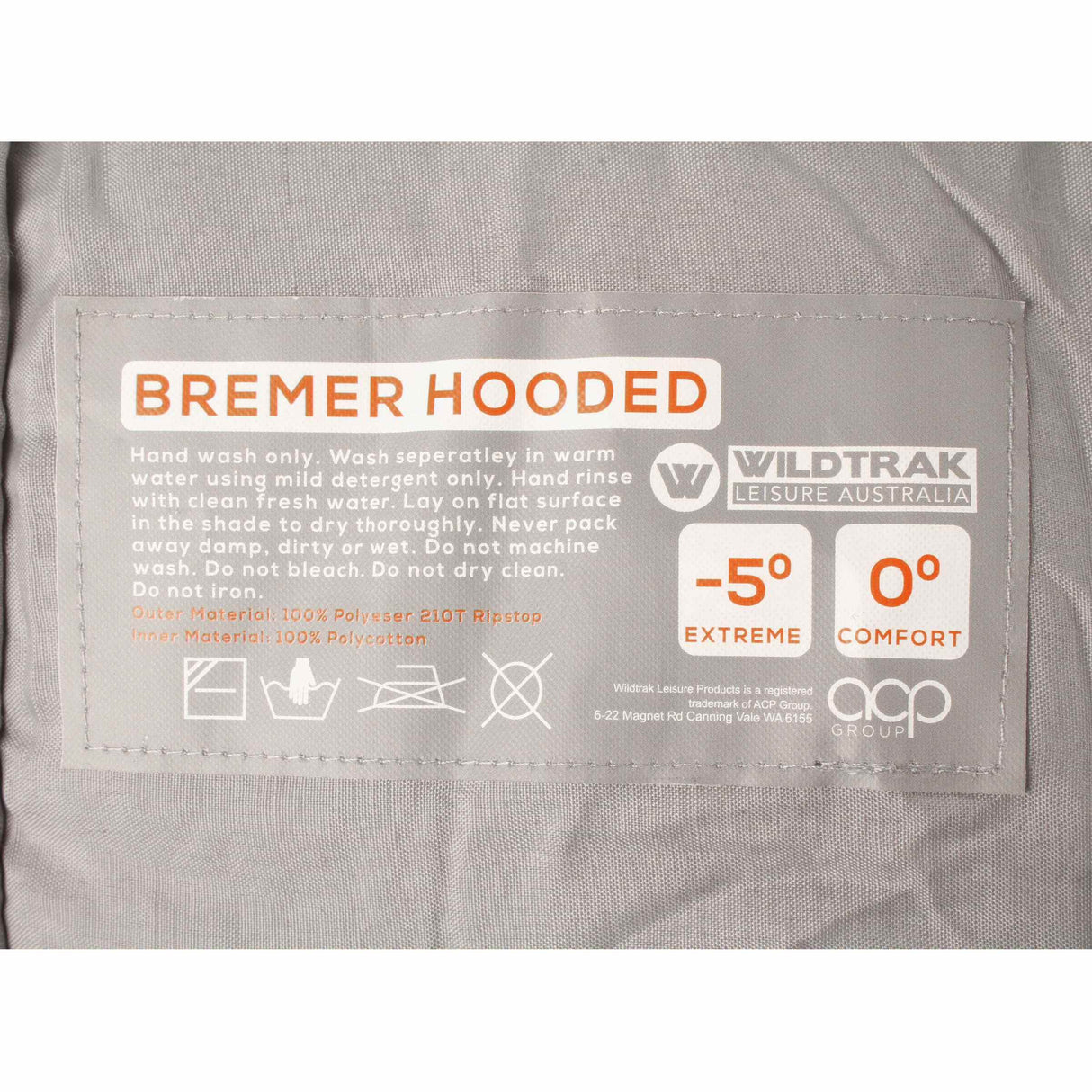 WILDTRAK Wildtrak Bremer Hooded Sleeping Bag 0-5°C (220 x 80cm) Green - Image 7