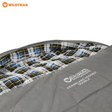 WILDTRAK Wildtrak Frankland Hooded Double Sleeping Bag -2 to -7°C (120 x 230cm) Grey - Image 3