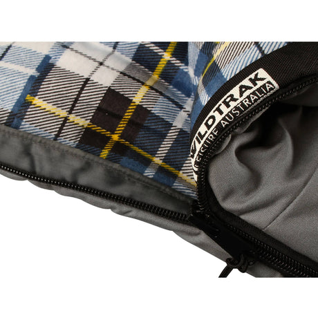 WILDTRAK Wildtrak Frankland Hooded Double Sleeping Bag -2 to -7°C (120 x 230cm) Grey - Image 4