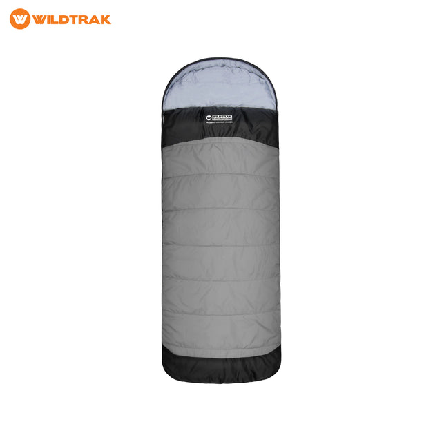 WILDTRAK Wildtrak Murray Hooded Jumbo Sleeping Bag 0-5°C (90 x 240cm) Gray - Image 1