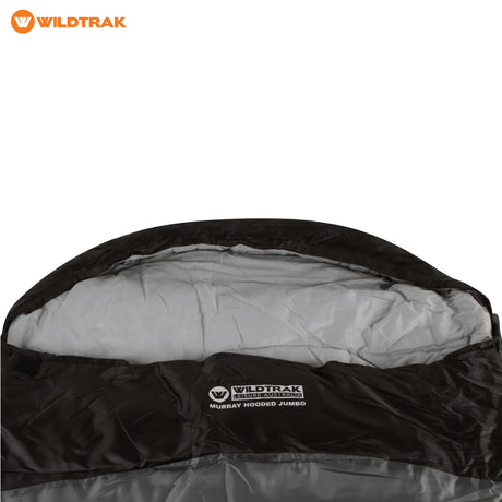 WILDTRAK Wildtrak Murray Hooded Jumbo Sleeping Bag 0-5°C (90 x 240cm) Gray - Image 3