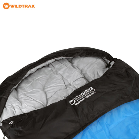 WILDTRAK Wildtrak Murray Hooded Sleeping Bag 0-5°C (80 x 230cm) Blue - Image 3